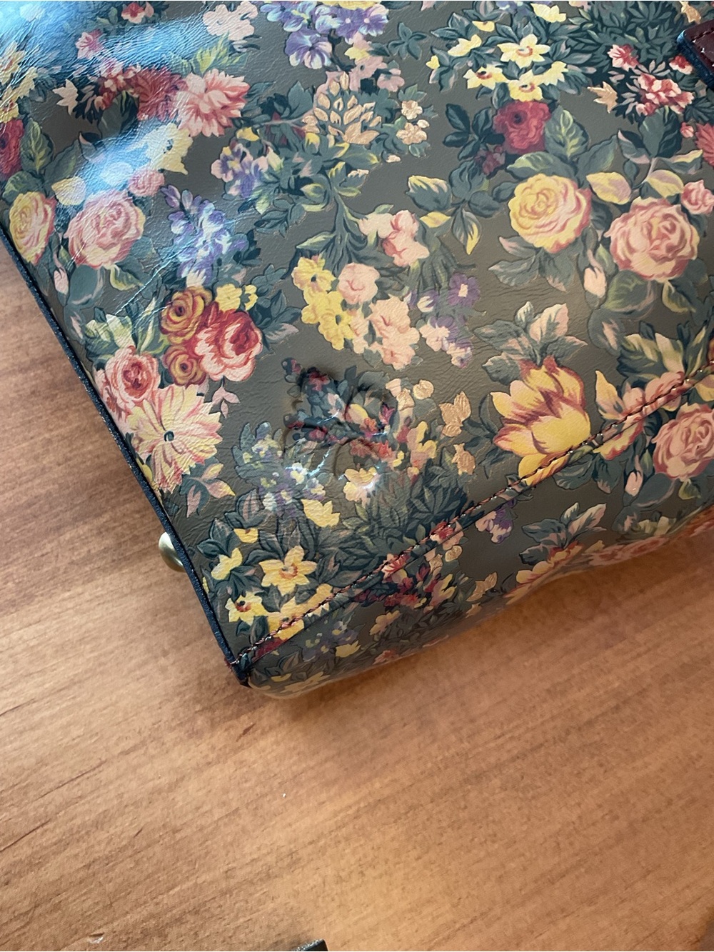 Patricia Nash Floral English Country Varsi Tote with Terresa Wallet Olive Green - Picture 9 of 16